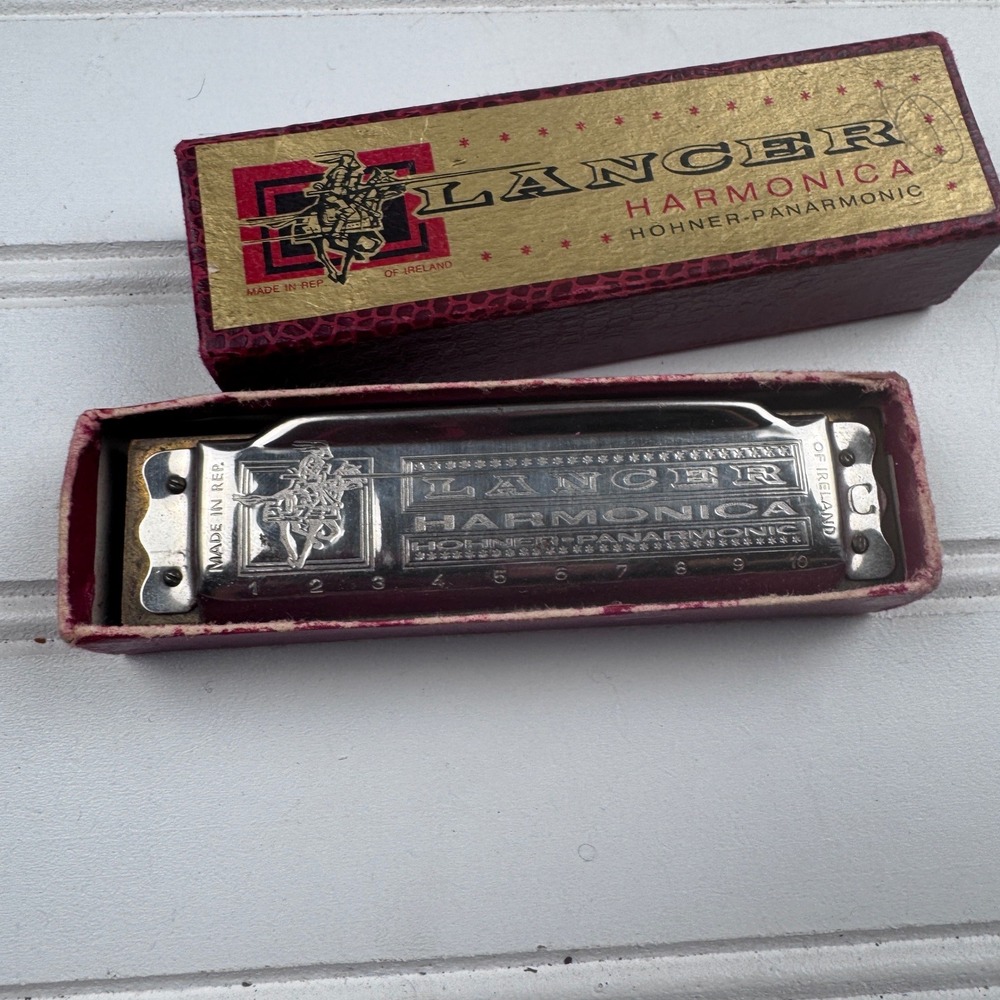 Vintage Lancer Harmonica Key of C Made in Ireland w Box